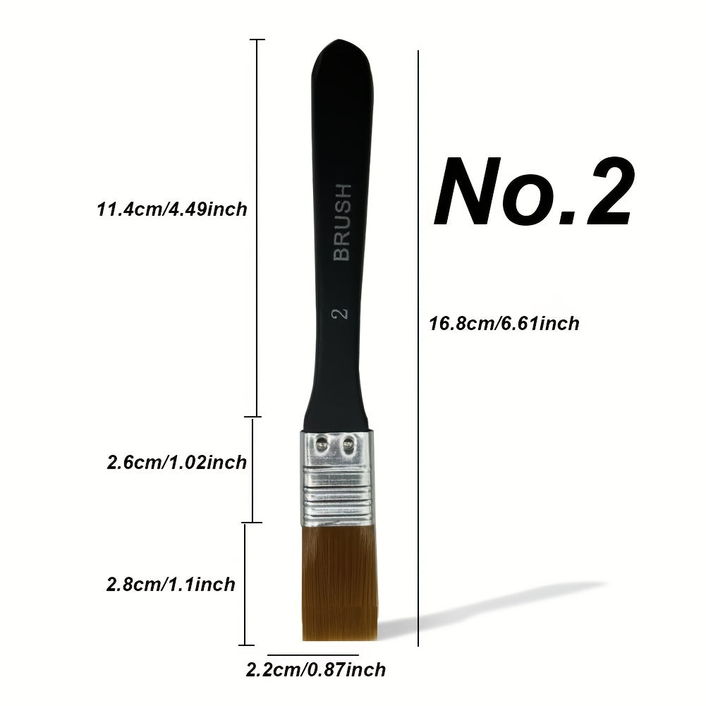 Wooden Handle Nylon Hair Artist Brush Watercolor Acrylic Art Supplies