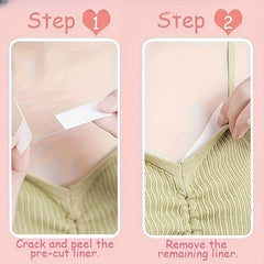 200 Strips Double-sided Adhesive Clothes Sticker