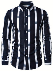 Men's Casual Slim Fit All Over Print Shirt