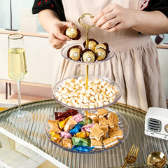 Clear 3 Tier Cupcake Stand Candy Snack Cake Platter Tea Party Serving Tray