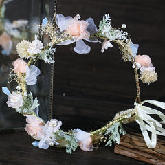 Flower Leaf Bridal Headband Tiara For Women Bride Party Wedding
