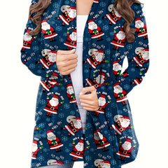 Printed Long Sleeve Cardigan