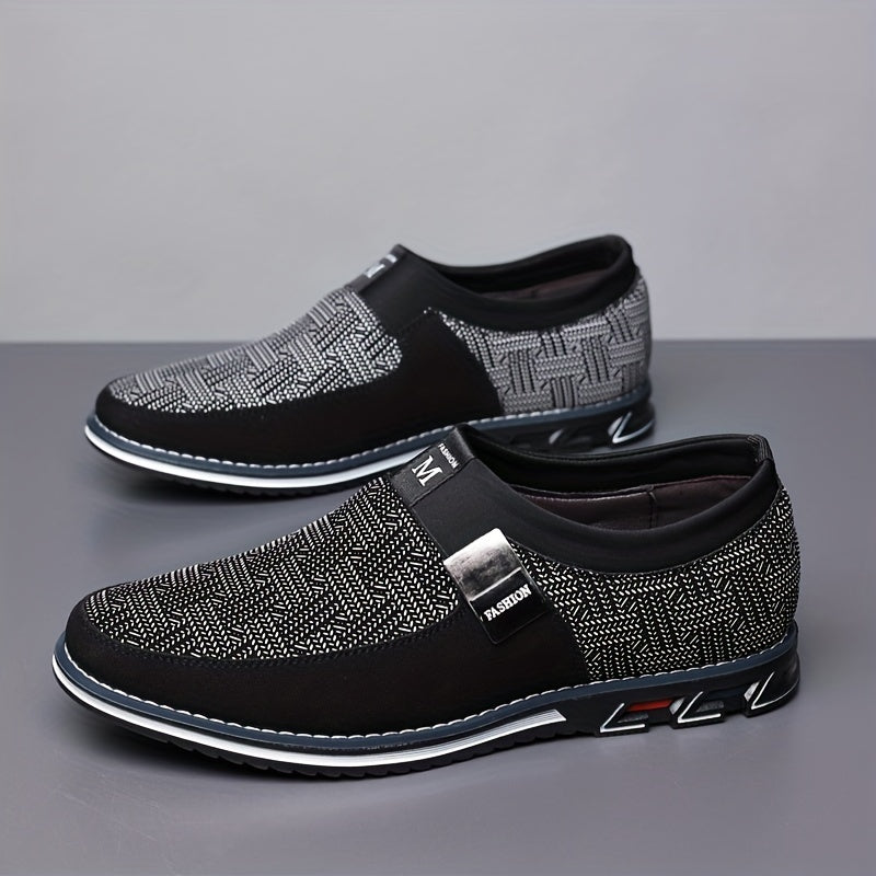 Men's Patterned Loafer Shoes Comfy Slip On Shoes