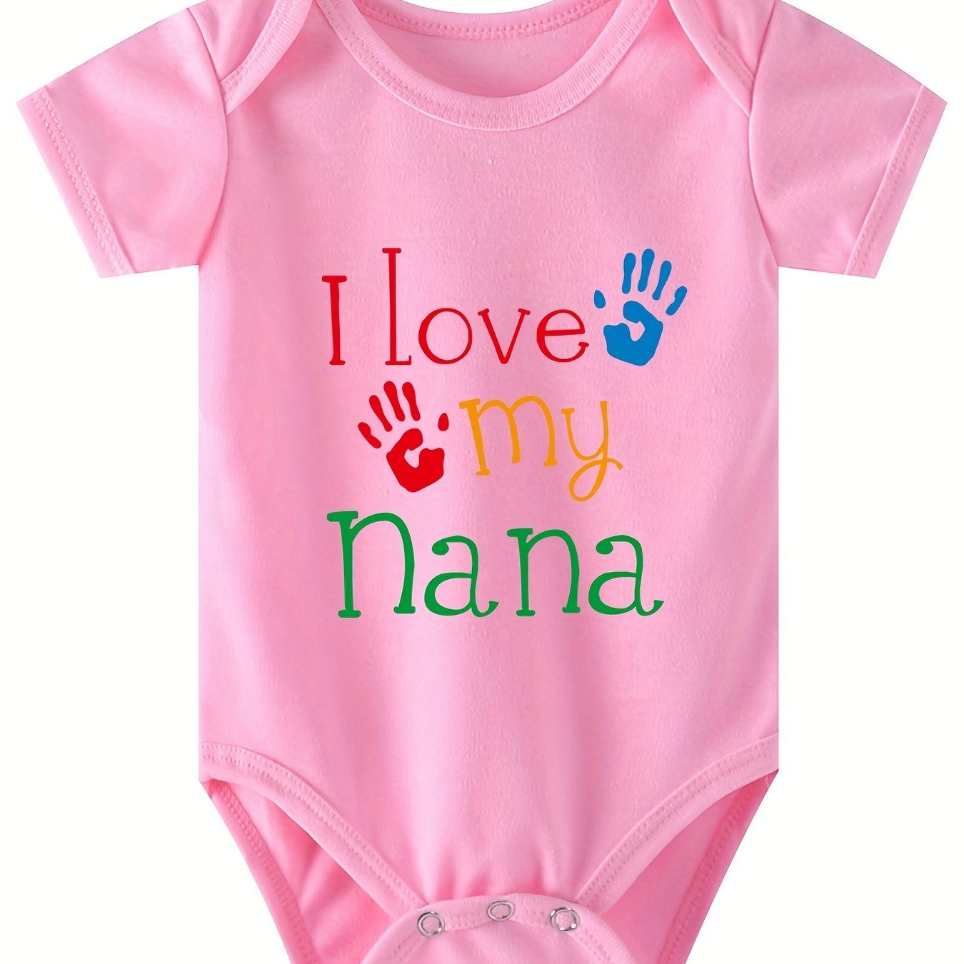 Baby Girls And Boys Casual I Love My Nana Short Sleeve Round Neck Onesie
