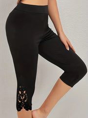 Lace Skinny Capris Leggings for Women