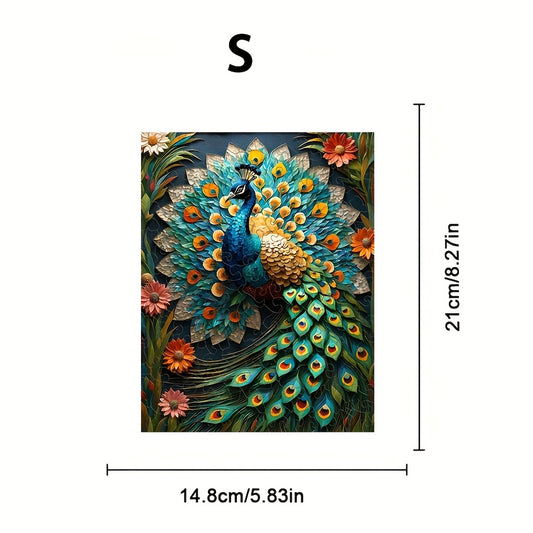 Peacock Wooden Puzzle Vibrant Colors Ideal for Home Decor & Artistic Creation