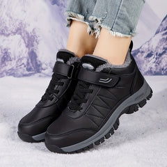 Waterproof Non Slip Snow Boots Faux Fur Lined Thermal Slip On