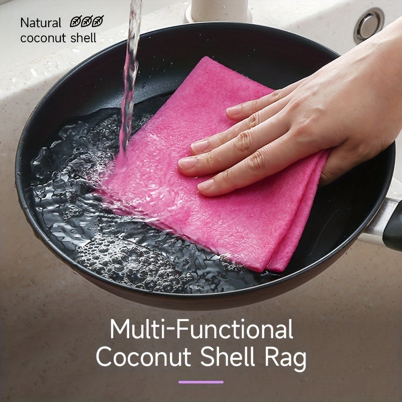 5pcs Reusable Paper Towels for Kitchen: Ultra Fine Coconut Shell Sponge Cloth