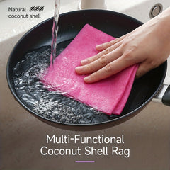 5pcs Reusable Paper Towels for Kitchen: Ultra Fine Coconut Shell Sponge Cloth