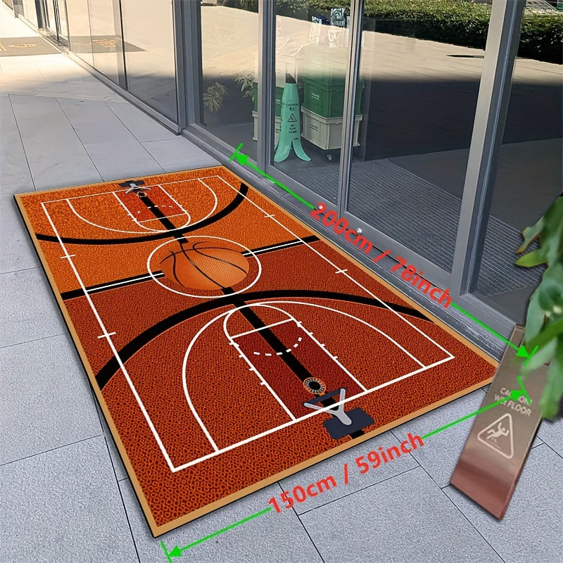 Basketball Court Crystal Pile Carpet Living Room Play Mat