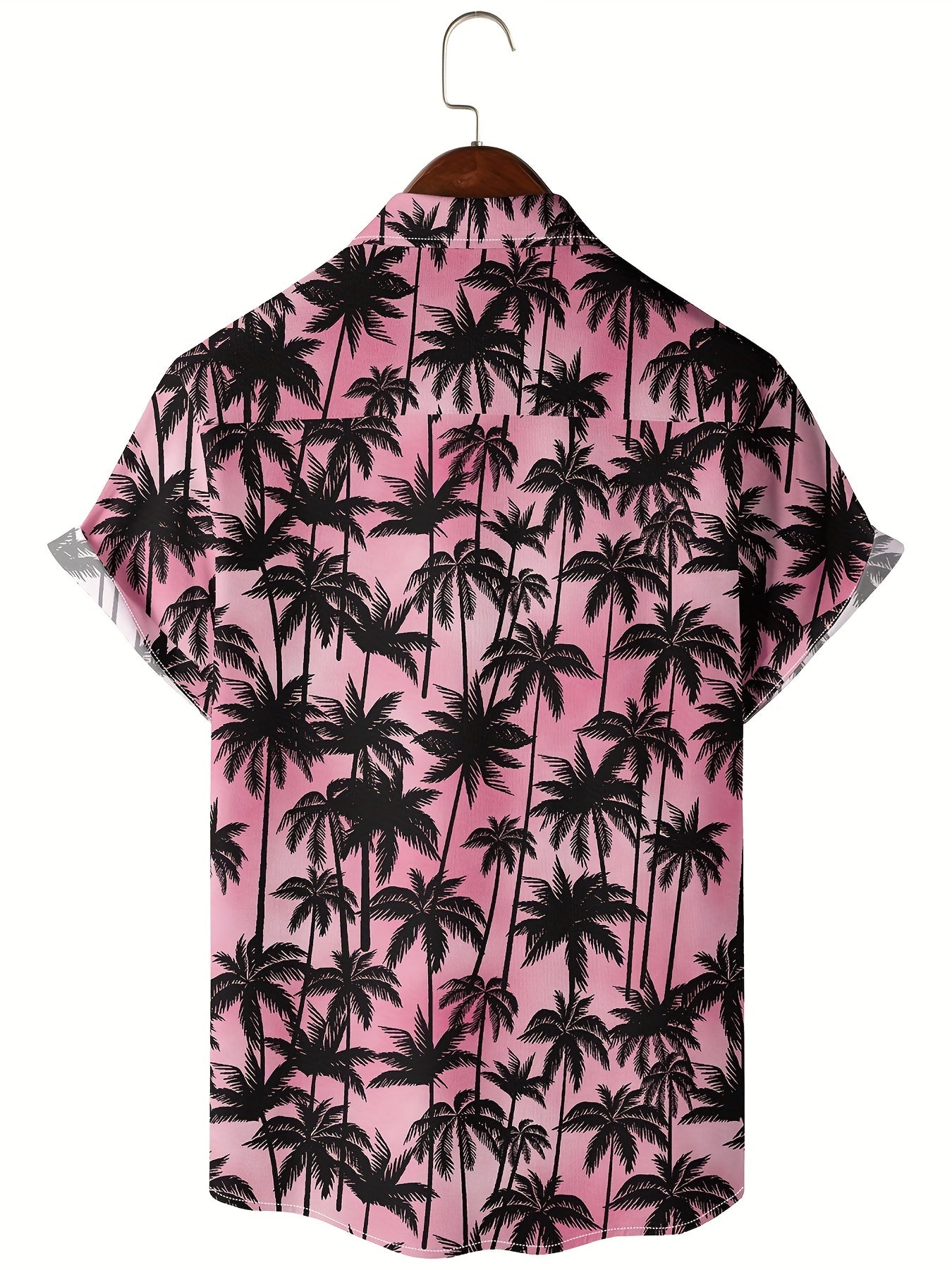 Men's Coconut Tree Camp Collar Hawaiian Shirt Short Sleeves