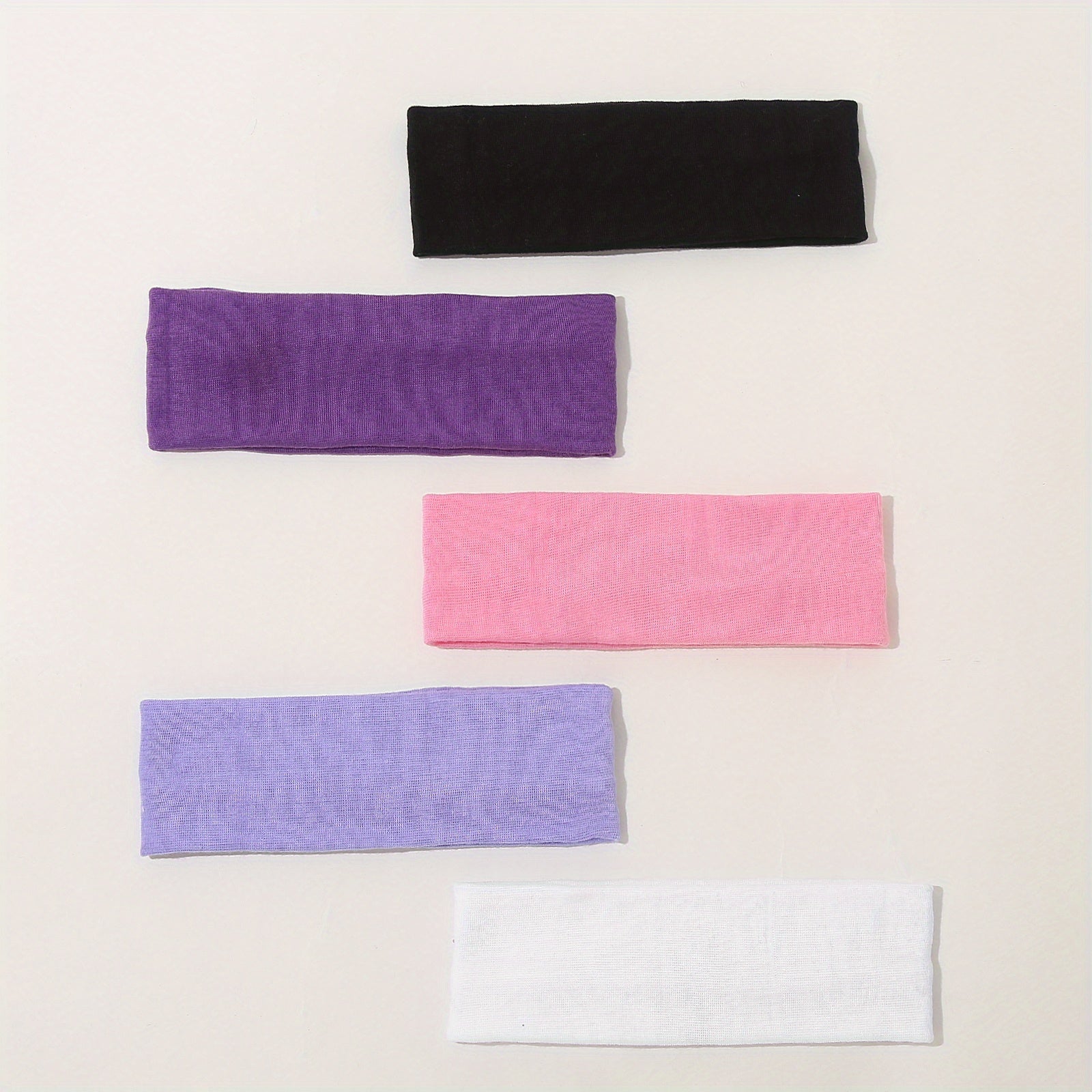 5PCS Casual Headband Sweat Yoga Running Hair Bands Non Slip