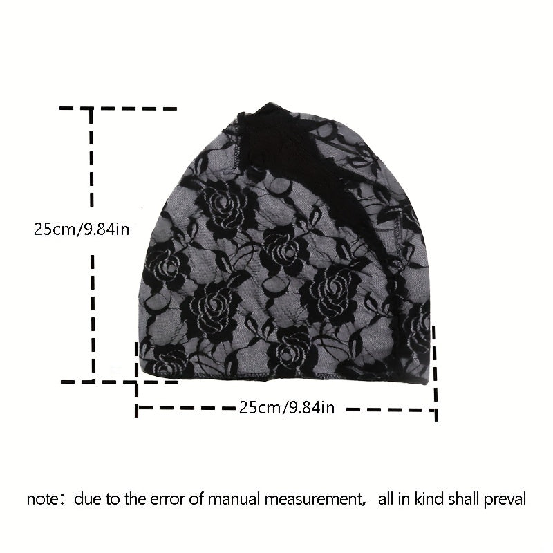 Solid Lace Beanie Cap Skull Hat Warm Chemo Hats Women