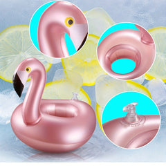 3pcs Inflatable Flamingo Cup Coaster Pool Party Decoration