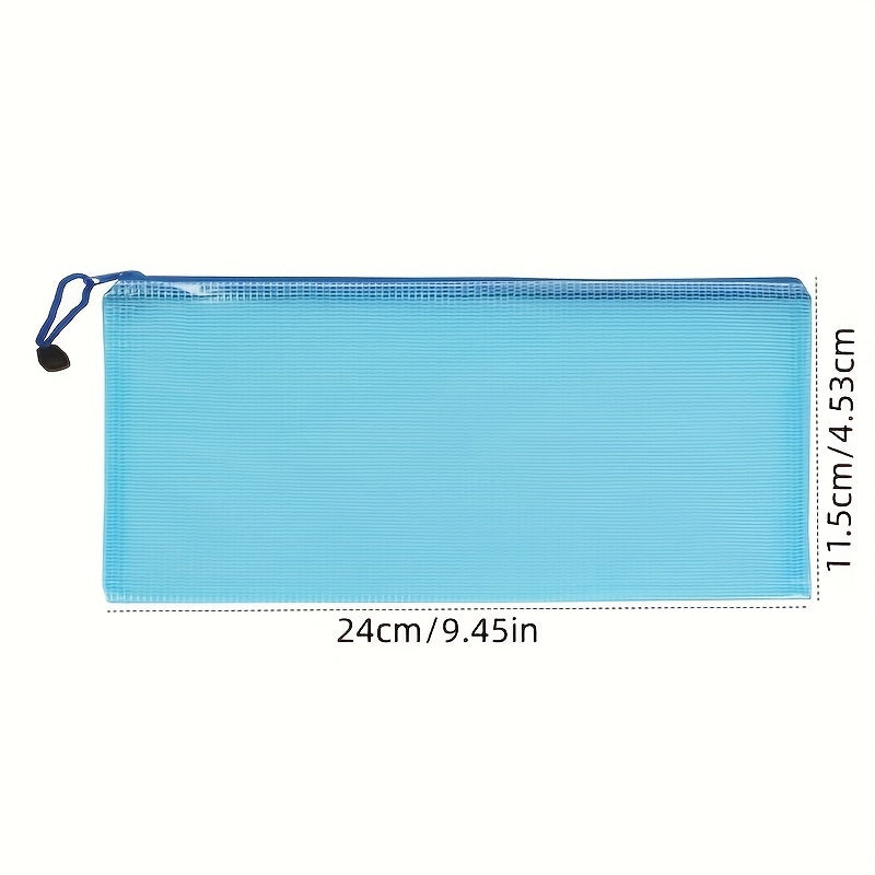50pcs B6 Classic Office Supplies Paper Storage Mesh Zipper Bag