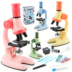 HD Microscope Kids Science Experiment Set Multimagnification Mirror Combo