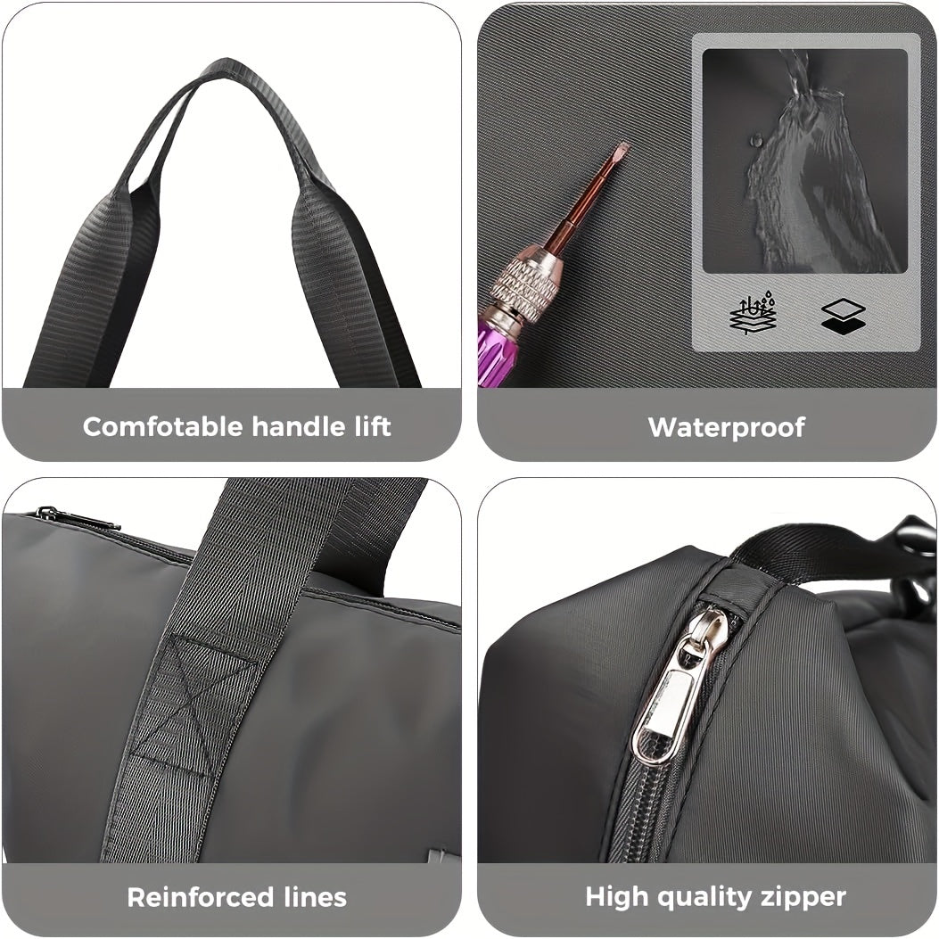 30L Travel Duffel Bag Lightweight Shoulder Bag With Shoes Compartment