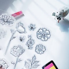 Flower Transparent Silicone Stamp Seal Gift For Boys And Girls