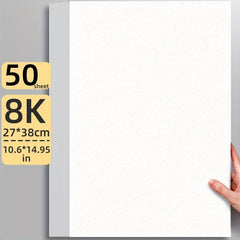 50pcs Rectangular 200g Thickened Painting Sketch Paper A4 8K Solid
