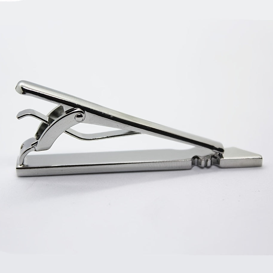Silvery Tie Clip Wedding Gift for Men