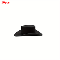 10pcs Pink Mini Cowboy Hat Party Accessories Toy Doll Dress Up Play House Games