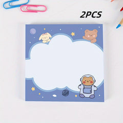 Cartoon Bear Sticky Note Student Stationery 2pcs