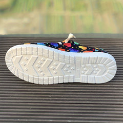 Women's Heart Pattern Low Canvas Shoes Lightweight Walking Shoes