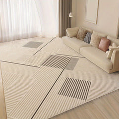 Soft Cashmere Area Rug Geometric Pattern Living Room Rug