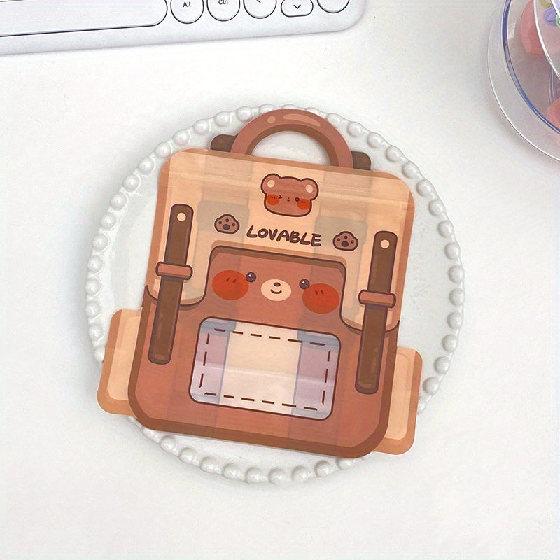 10pcs Cartoon Backpack Shape Jewelry Storage Bag