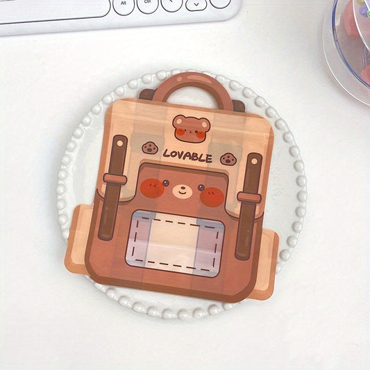 10pcs Cartoon Backpack Shape Jewelry Storage Bag