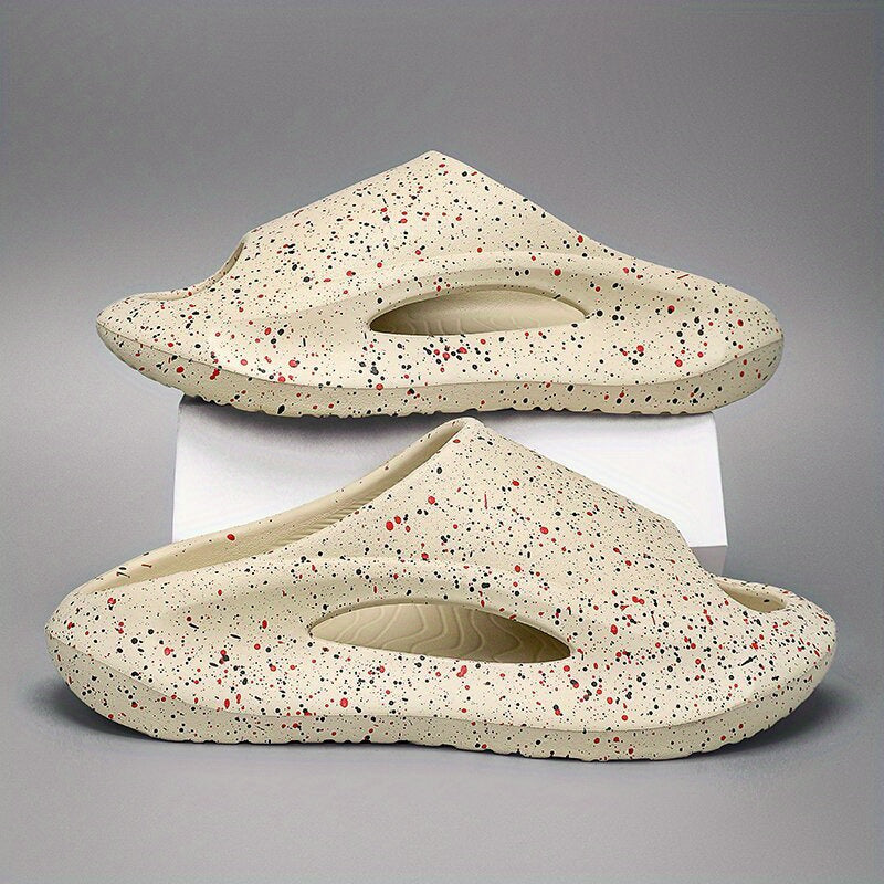 Men's Paint Dots Pillow Slides Non Slip Slippers Indoor Outdoor Shoes