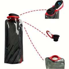 4pcs Collapsible Water Bottle 500ML Reusable Water Bag