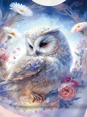 Girls Dreamy Owl & Flower Graphic Short Sleeve T shirt - Summer Clothes