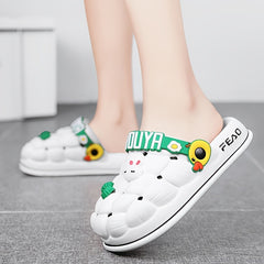 Women's Cartoon Decor Bubble Clogs Lightweight Non Slip Sandals