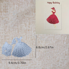 1pc Woman Dress Steel Cutting Dies Stencil for DIY Scrapbooking Crafts