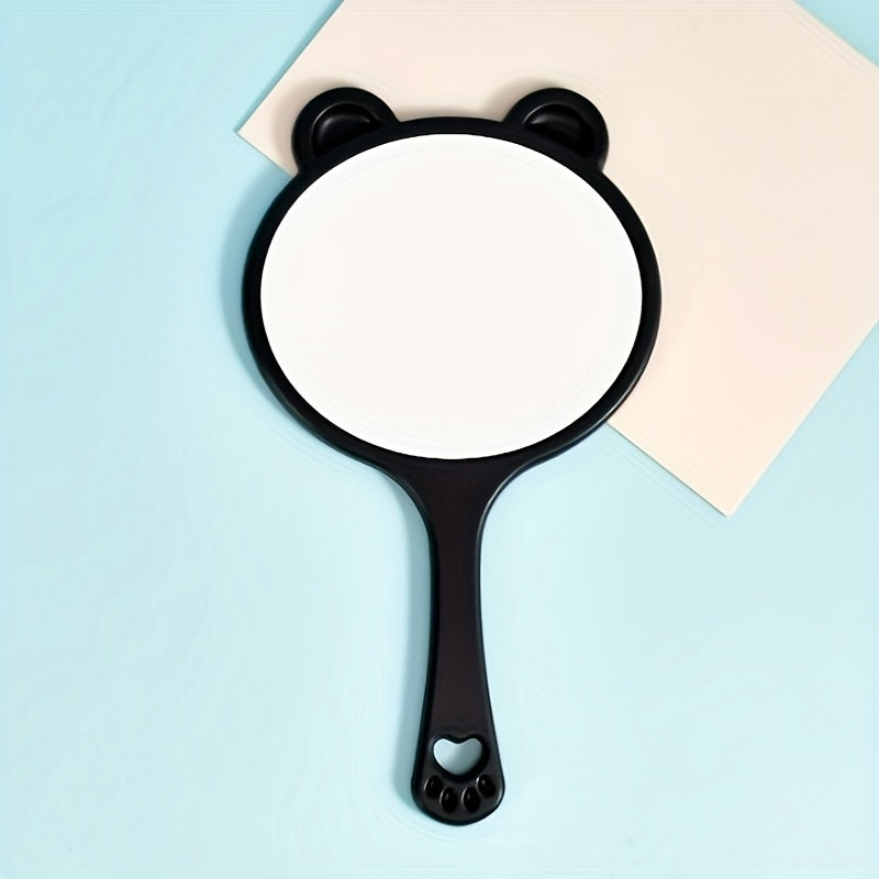 Cartoon Handheld Makeup Mirror with Handle, Portable Beauty Mirror
