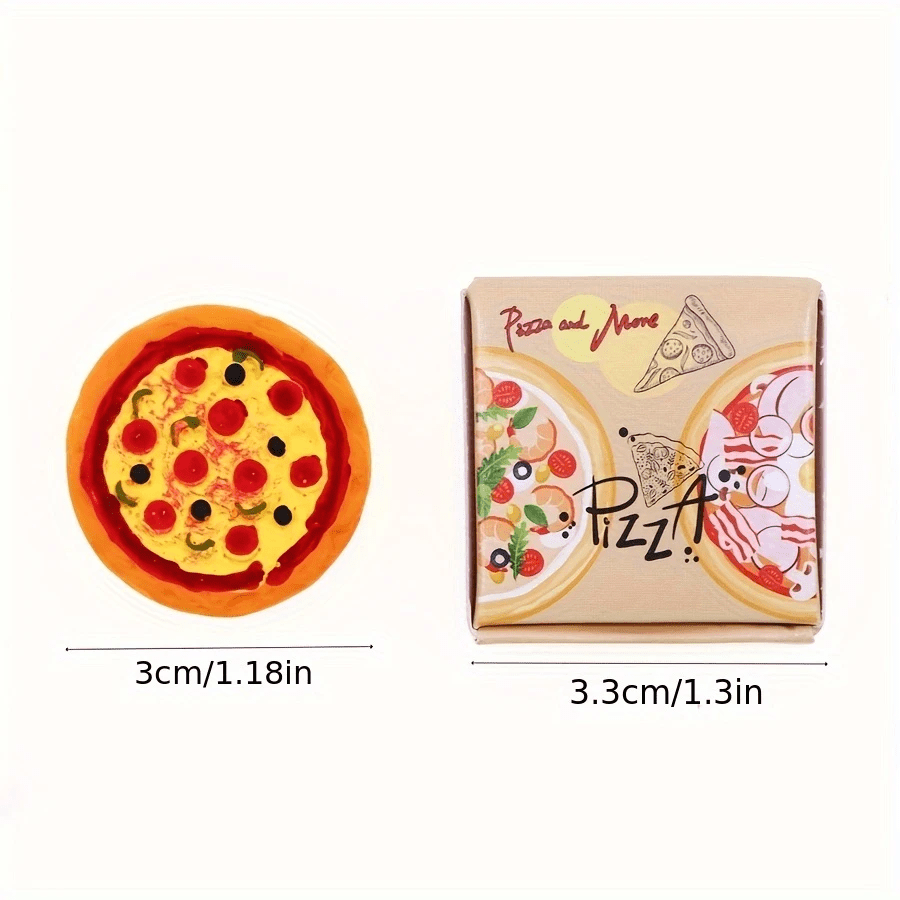 Mixed Pizza in Takeout Box Dollhouse Food Prop