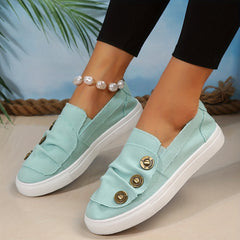 Breathable Slip On Flat Shoes Lightweight Outdoor Sneakers Women's Footwear