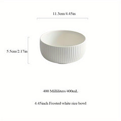 Ceramic Salad Bowl Frosted Rice Bowl Pasta Bowl Kitchen Supplies