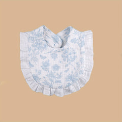 Baby Printed Towel Baby Gauze Flower Wavy Edge Muslin Bib