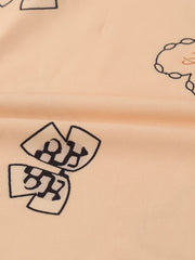 Bow Knot & Heart Print Elastic Waist Loungewear Pants