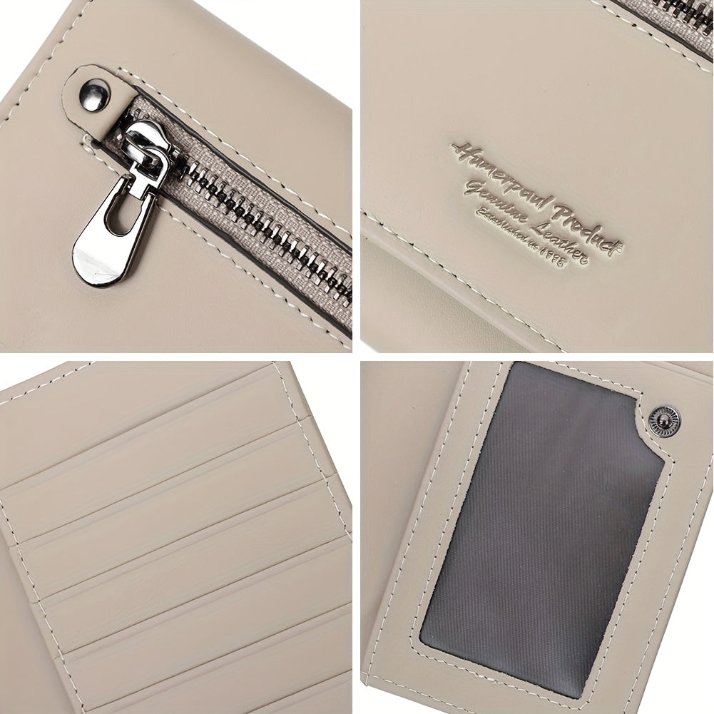 HUMERPAUL Women's Trifold Long Wallet Vintage Card Slots Large Capacity