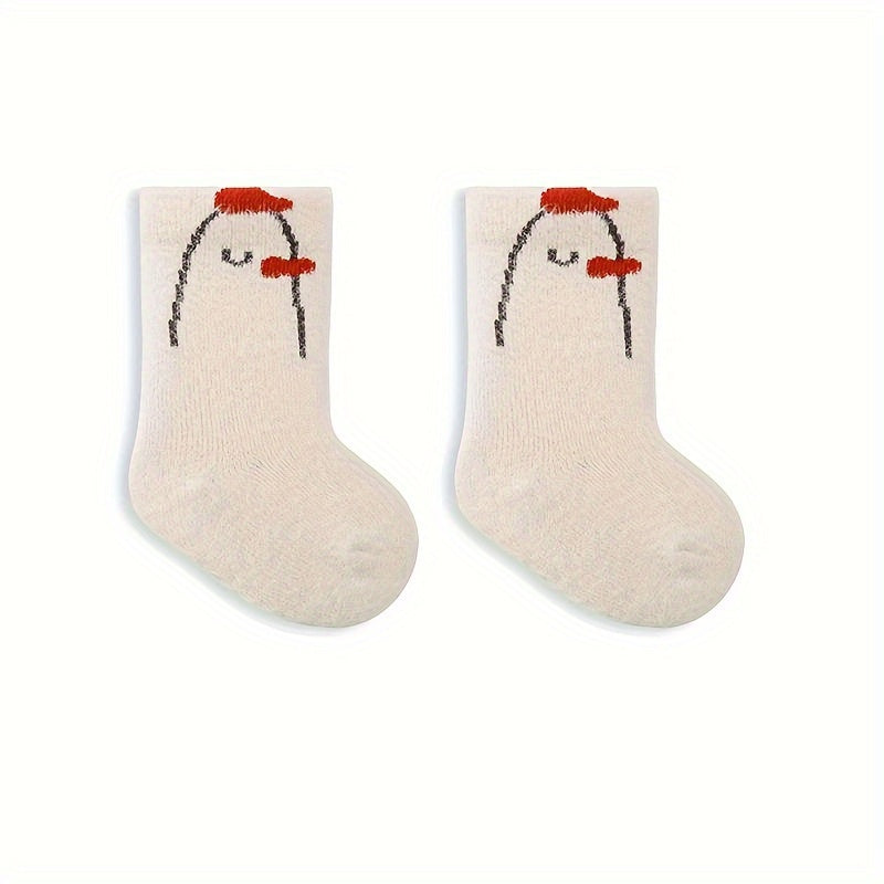 Thick Warm Baby Socks Cartoon Mid Tube Socks