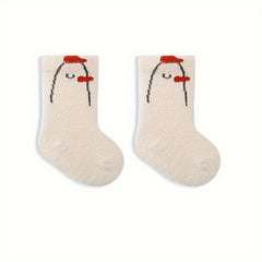 Thick Warm Baby Socks Cartoon Mid Tube Socks