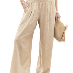 Wide Leg Pants High Waist Casual Loose Straight Fit Comfy Spring & Summer Pants
