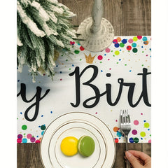 Happy Birthday Table Runner 33x182 cm