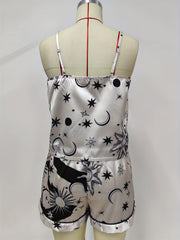 Starry Print Pajama Set Cami Top & Shorts Women Sleepwear
