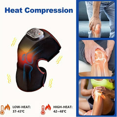 Knee Hot Compress Massager Physiotherapy Joint Brace Vibration Heating Pad