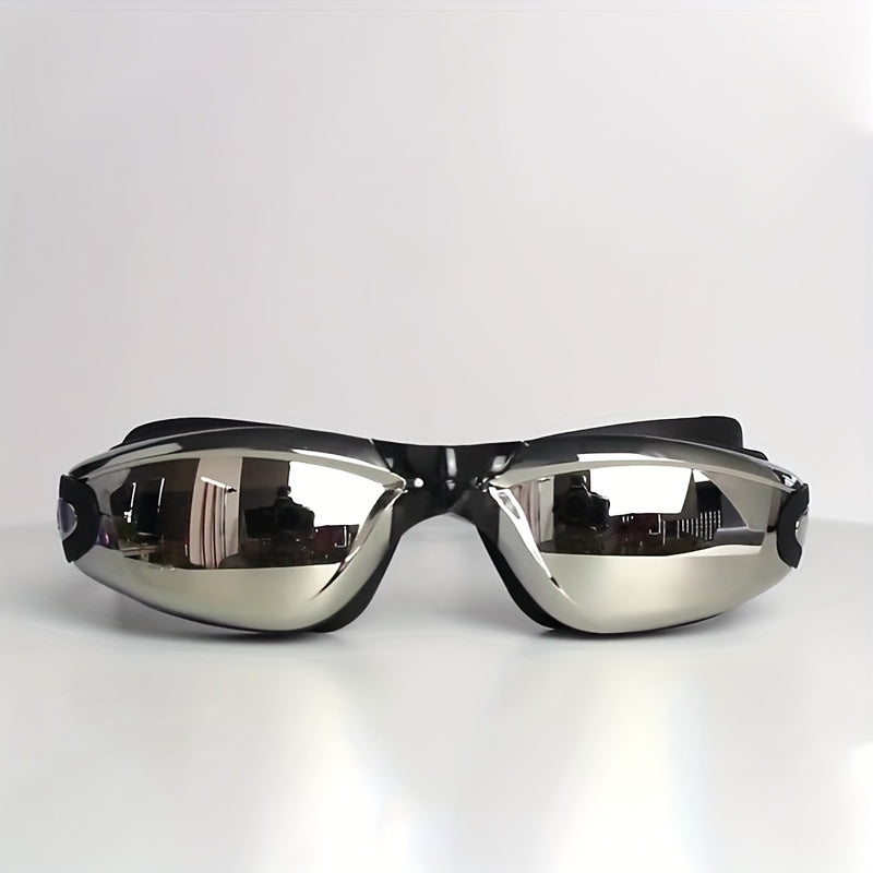 Electroplated Large Frame Swimming Goggles Anti fog Anti UV Swimming Glasses