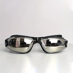 Electroplated Large Frame Swimming Goggles Anti fog Anti UV Swimming Glasses
